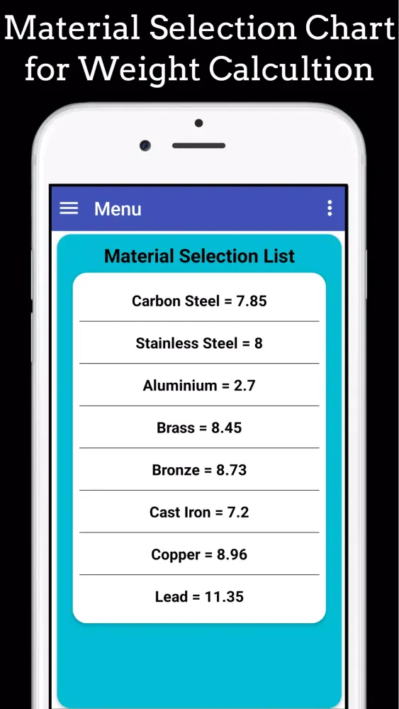 Fabrication Weight & Cost Calc سکرین شاٹس