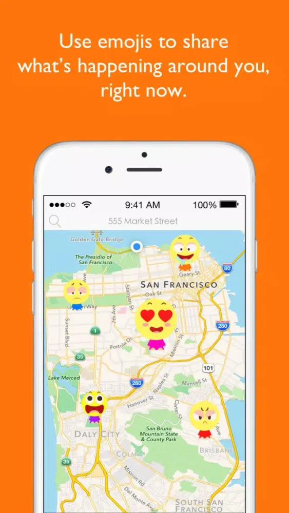 Tangkapan layar Pinjii - Share Information on a Real-time Map