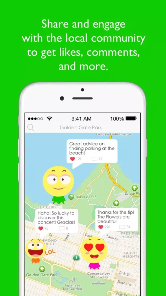 Tangkapan layar Pinjii - Share Information on a Real-time Map