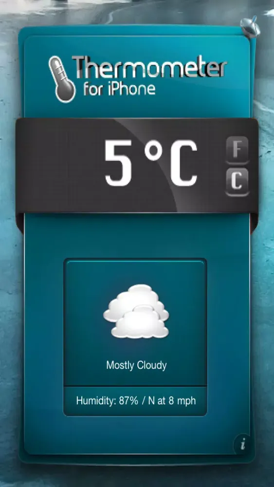 Zrzuty ekranu Thermometer for iPhone & iPod Touch - Get Temperature & Weather !