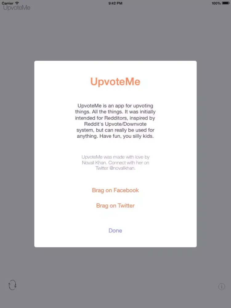 UpvoteMe iPad  Screenshots