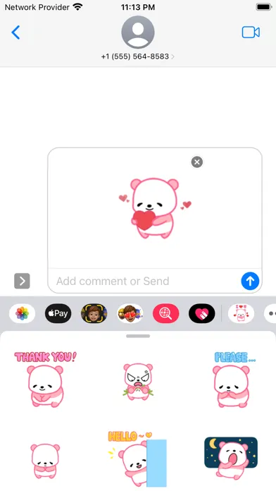 Pink Panda Stickers應用截圖