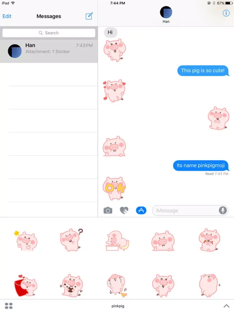 PinkPigmoji iPad 应用截图