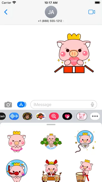 Crazy Pink Pig Stickers Screenshots