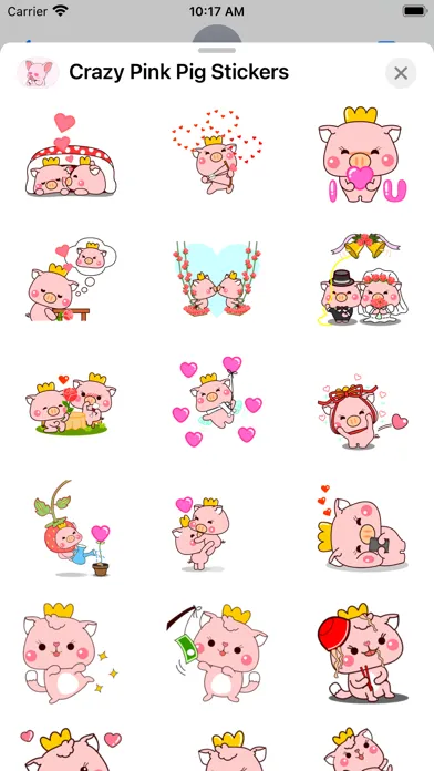 Crazy Pink Pig Stickers Screenshots