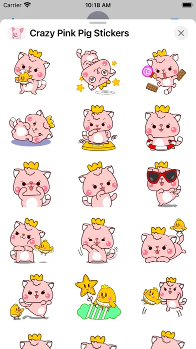 Crazy Pink Pig Stickers Screenshots