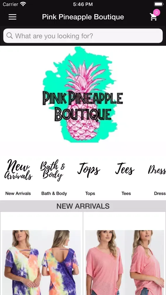 Tangkapan layar Pink Pineapple Boutique