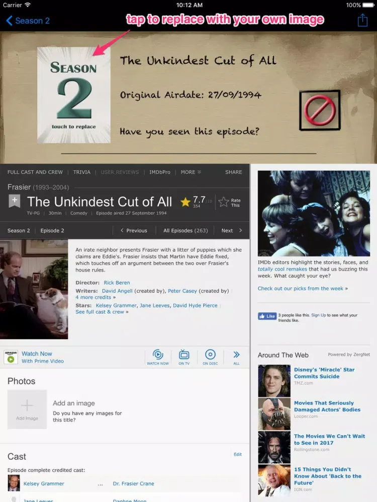 Скриншоты Ultimate FRASIER Episode Guide iPad 