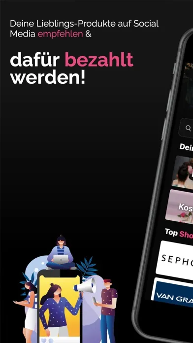 Capturas de tela do pinkthelink - Influencer App