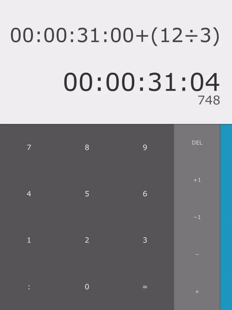 The Timecode Calculator iPad  Screenshots