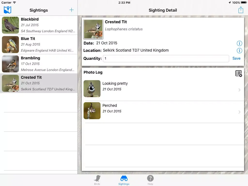 Zrzuty ekranu Birds of Britain and Ireland iPad 