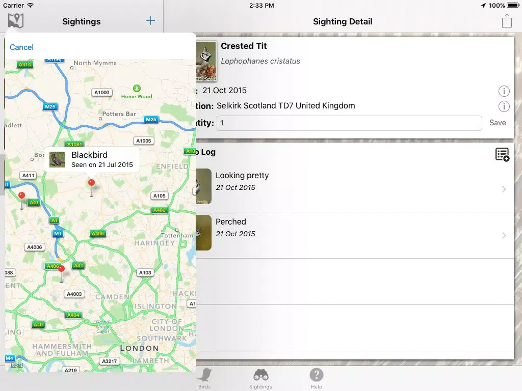 Zrzuty ekranu Birds of Britain and Ireland iPad 