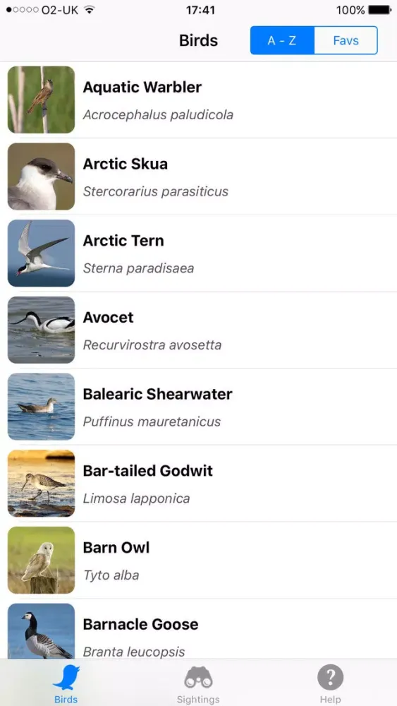 Zrzuty ekranu Birds of Britain and Ireland