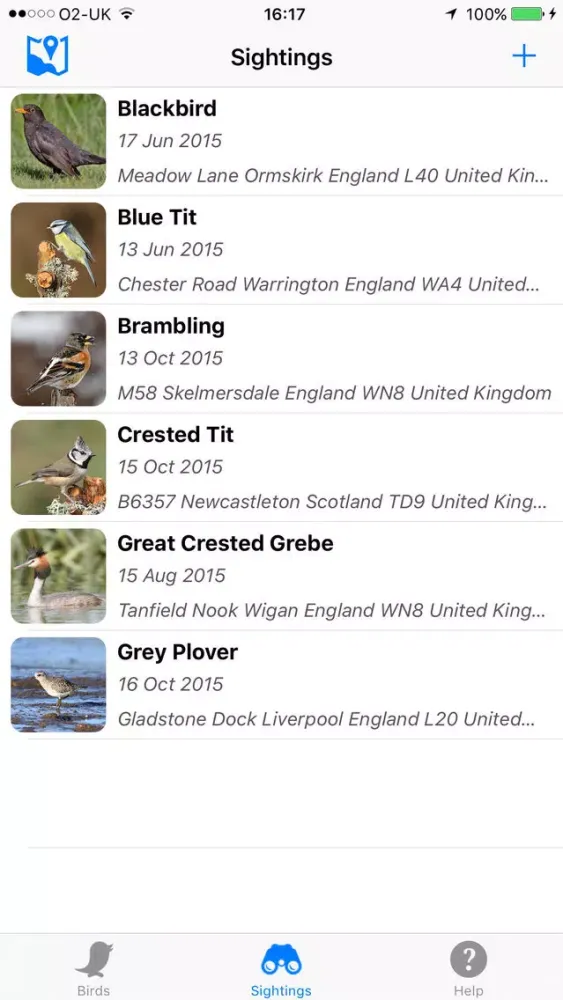 Zrzuty ekranu Birds of Britain and Ireland
