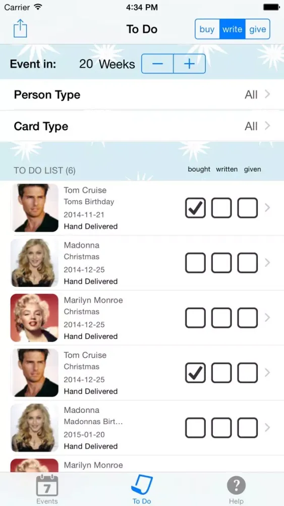 Capturas de pantalla de Card List