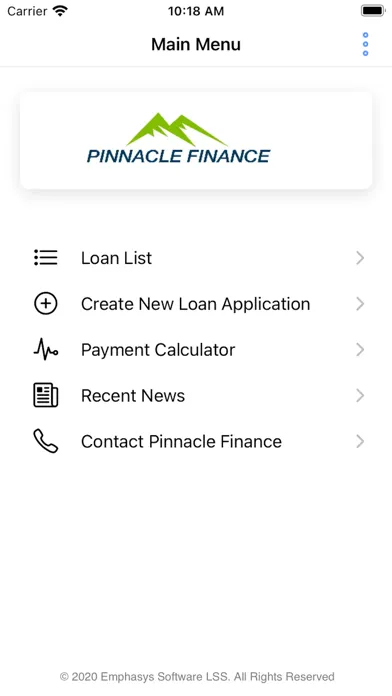 ภาพหน้าจอของ Pinnacle Finance Mobile App