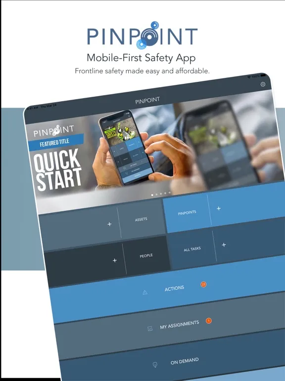 Ảnh chụp màn hình của PinPoint Workforce iPad 