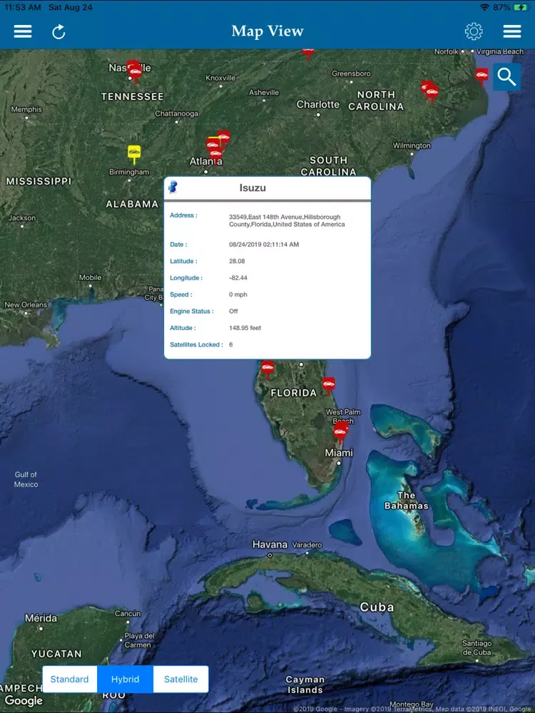 PinPoint Fleet Mobile iPad  Screenshots