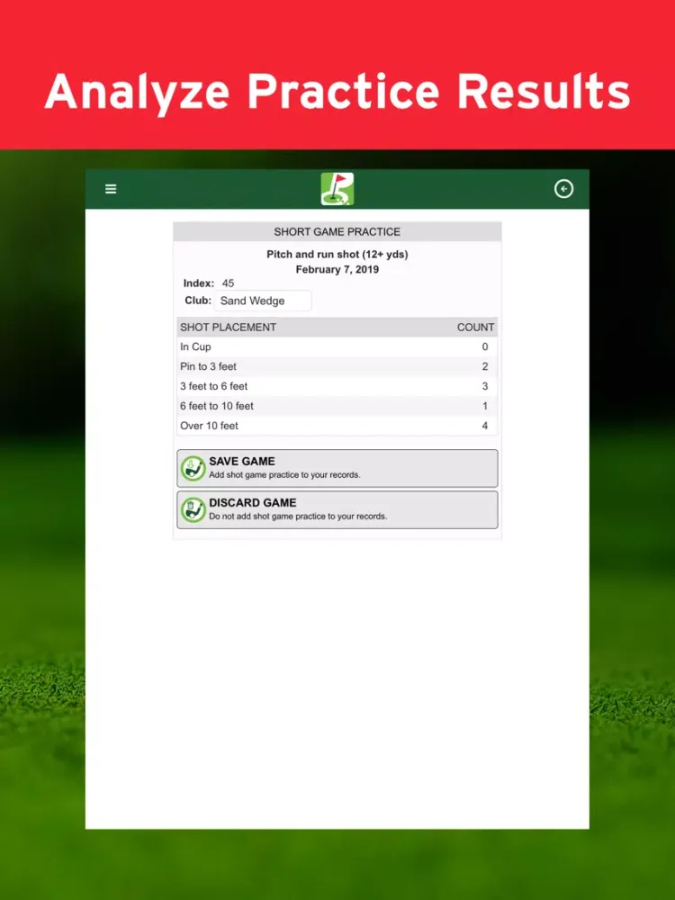 Capturas de tela do PinQuest Golf iPad 