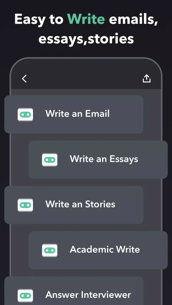 Tangkapan skrin AI Chat: Ask With GPT Chatbot