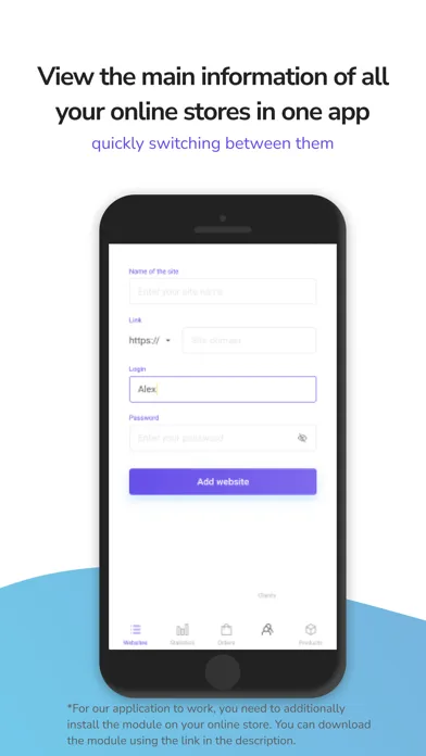 ภาพหน้าจอของ PrestaShop Mobile Admin