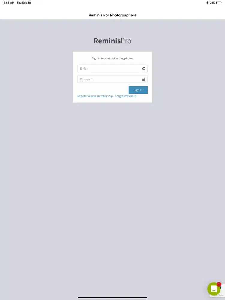 Reminis For Photographers iPad  Screenshots