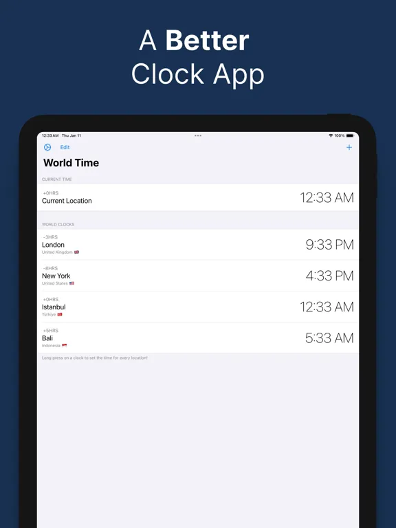 Скриншоты Better Clock: World Timezones iPad 