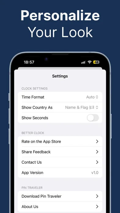 Скриншоты Better Clock: World Timezones