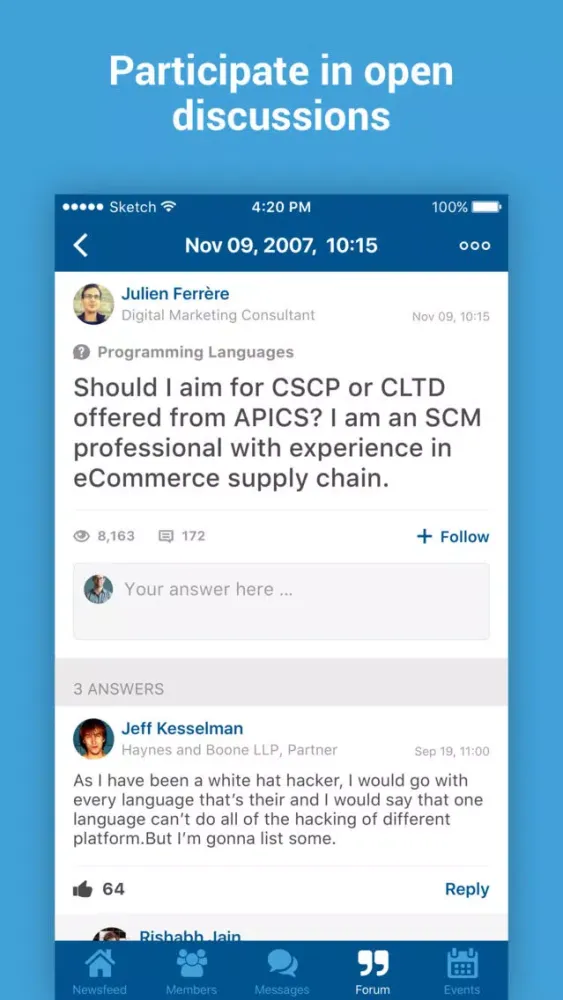 APICS Supply Chain Hub Screenshots