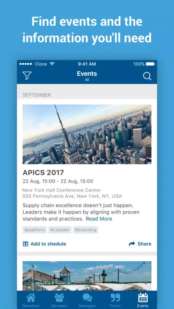 APICS Supply Chain Hub Screenshots
