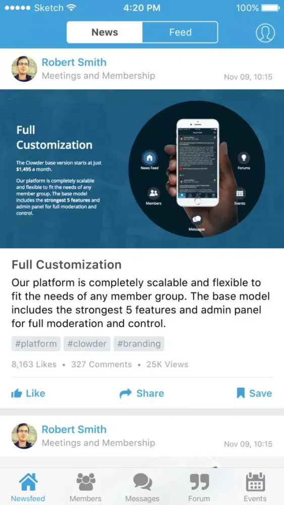 Captures d'écran de The CMO Club App
