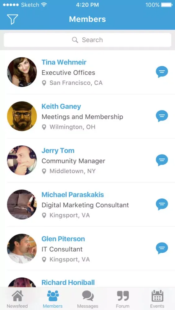 Captures d'écran de The CMO Club App