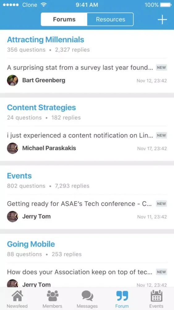 Captures d'écran de The CMO Club App