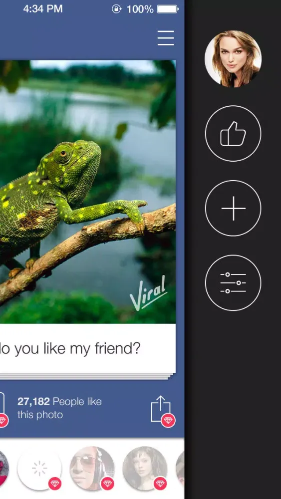 Zrzuty ekranu Viral - Upload photos and see the social effect