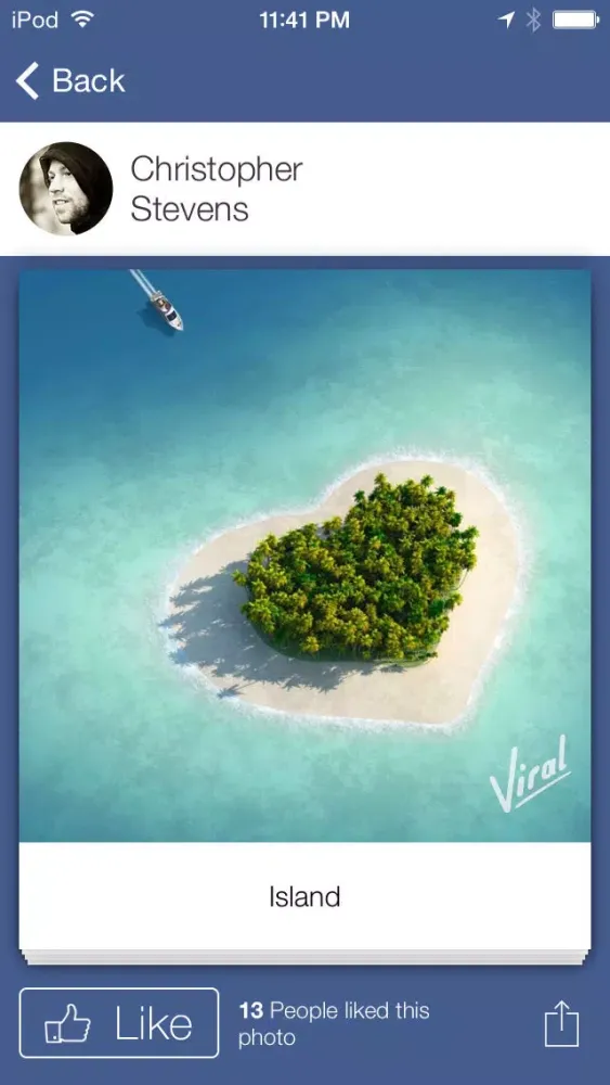 Zrzuty ekranu Viral - Upload photos and see the social effect