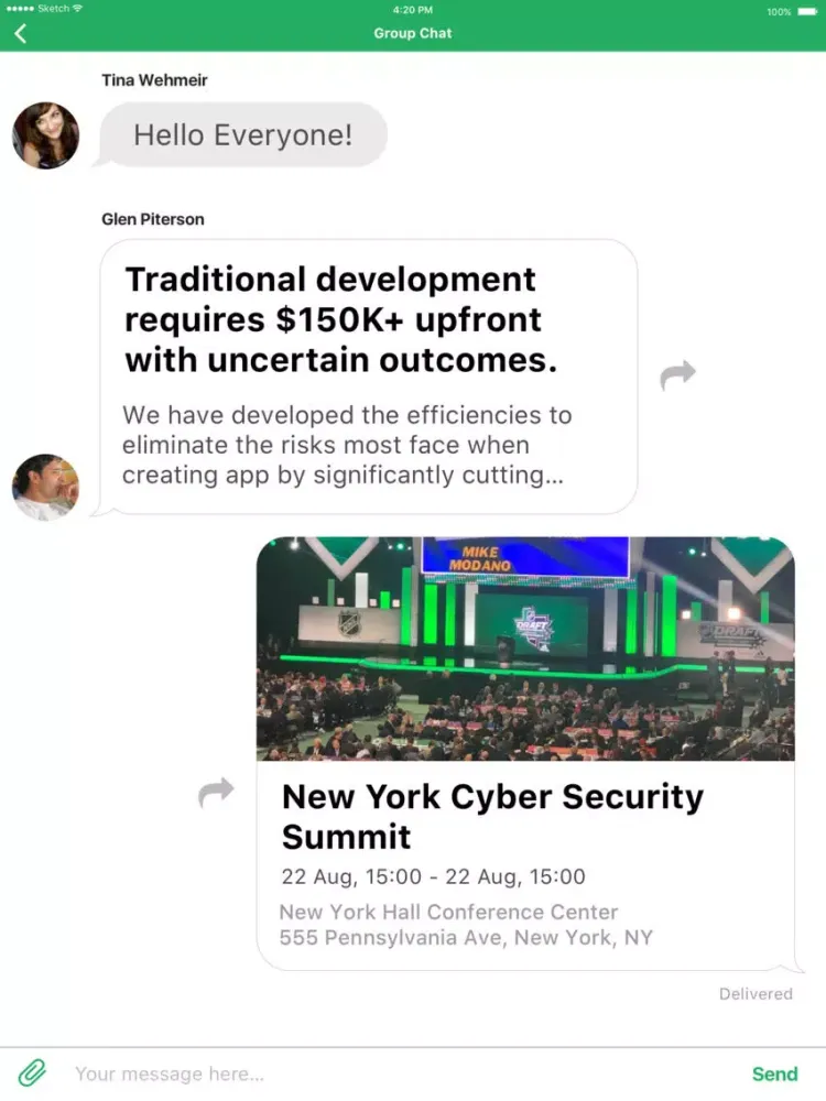 Ảnh chụp màn hình của WhoHub Connect iPad 