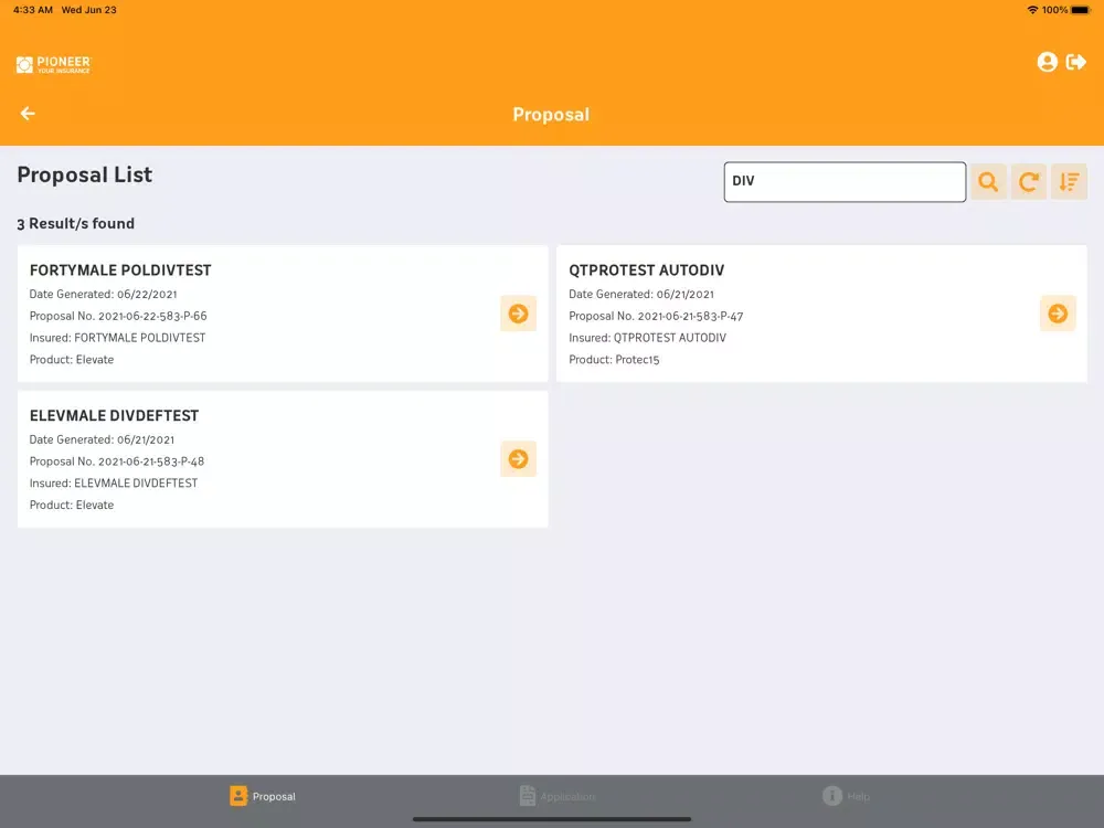 Capturas de tela do Pioneer eApp iPad 
