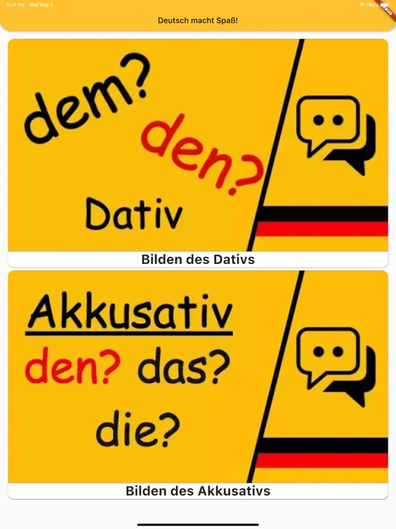 Deutsch macht Spaß! iPad  Screenshots