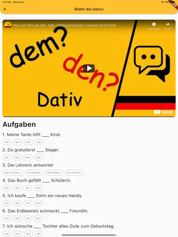 Deutsch macht Spaß! iPad  Screenshots