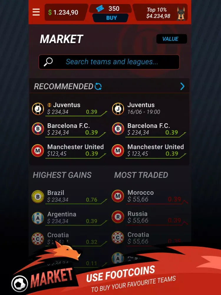 Underdog FC iPad  스크린샷