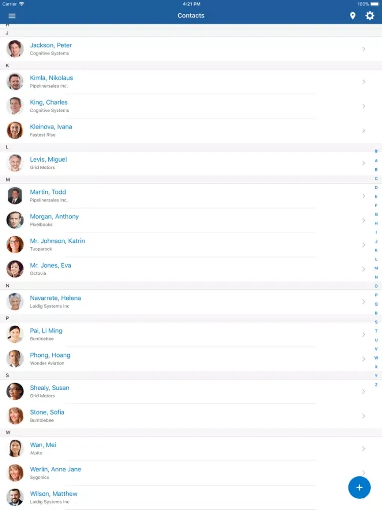 تصاویر Pipeliner CRM Hybrid iPad 