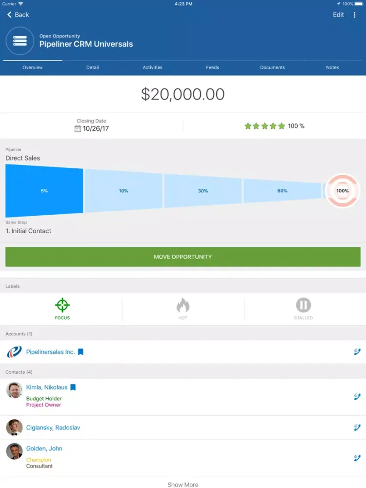 تصاویر Pipeliner CRM Hybrid iPad 