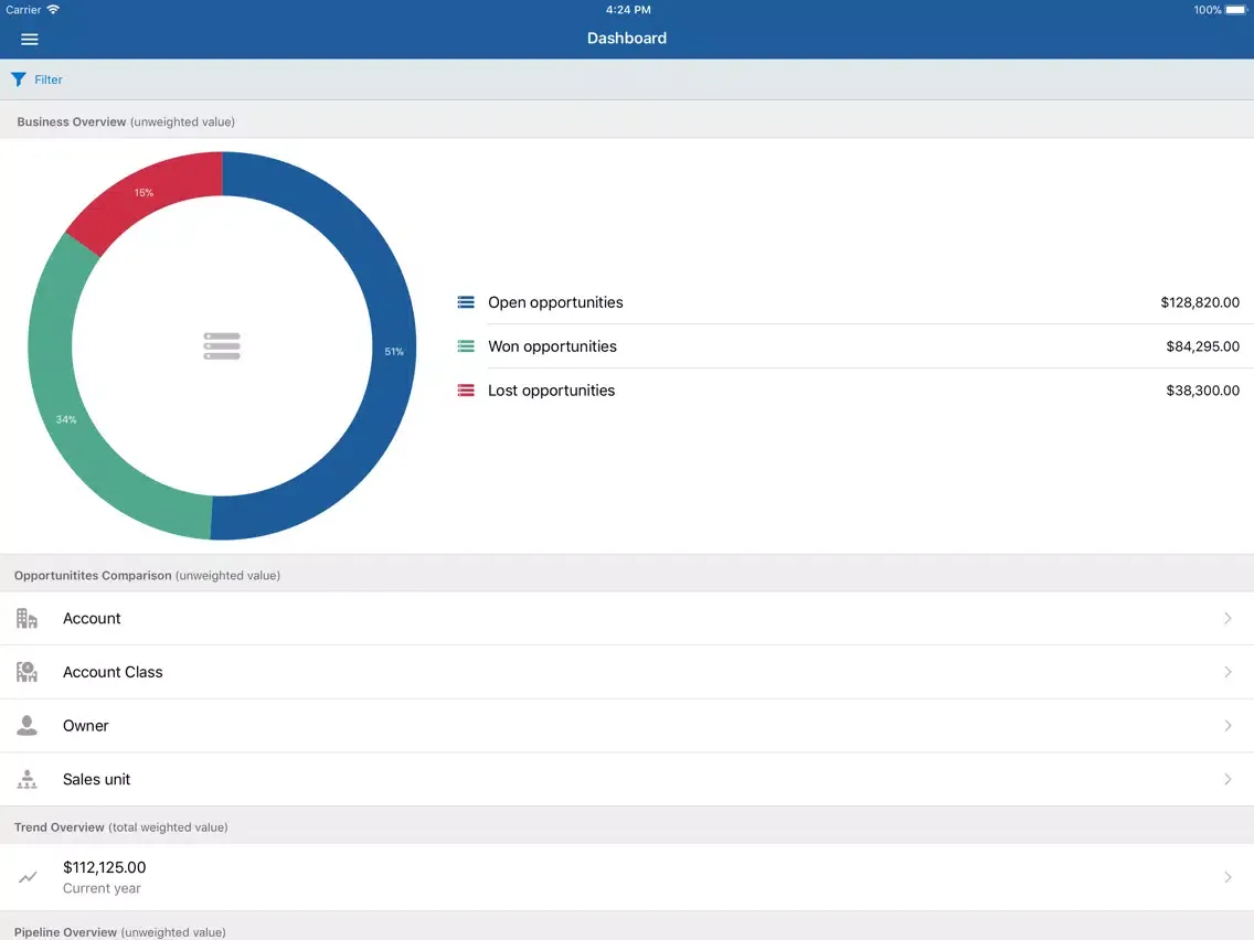 تصاویر Pipeliner CRM Hybrid iPad 