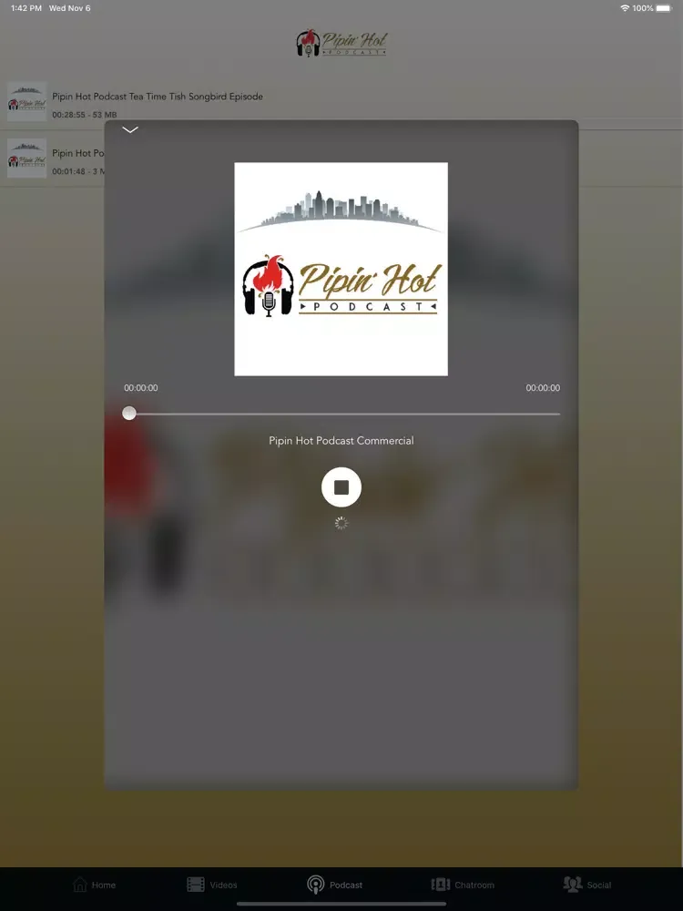 Pipin Hot Podcast iPad  Screenshots