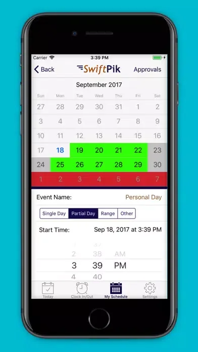 Tangkapan layar Swift Pik