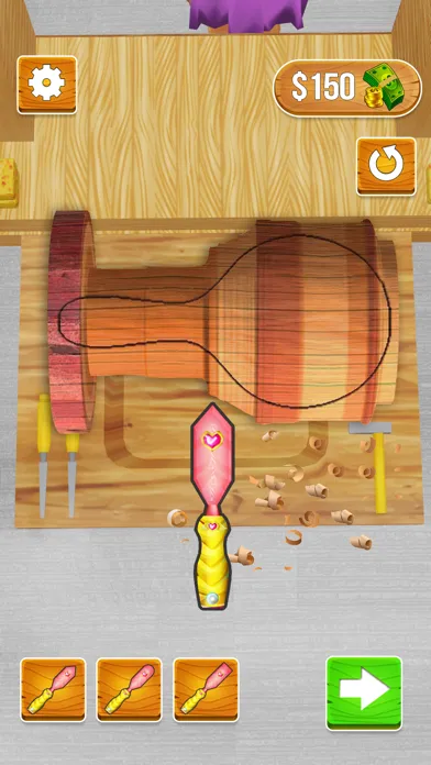 ภาพหน้าจอของ Wood Carving 3D
