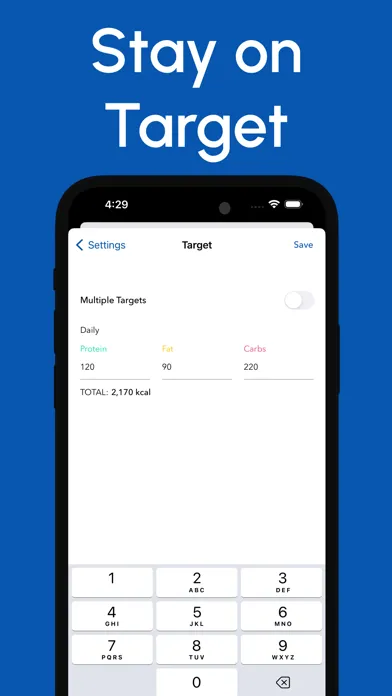 Makro: Nutrient Intake Planner स्क्रीनशॉट