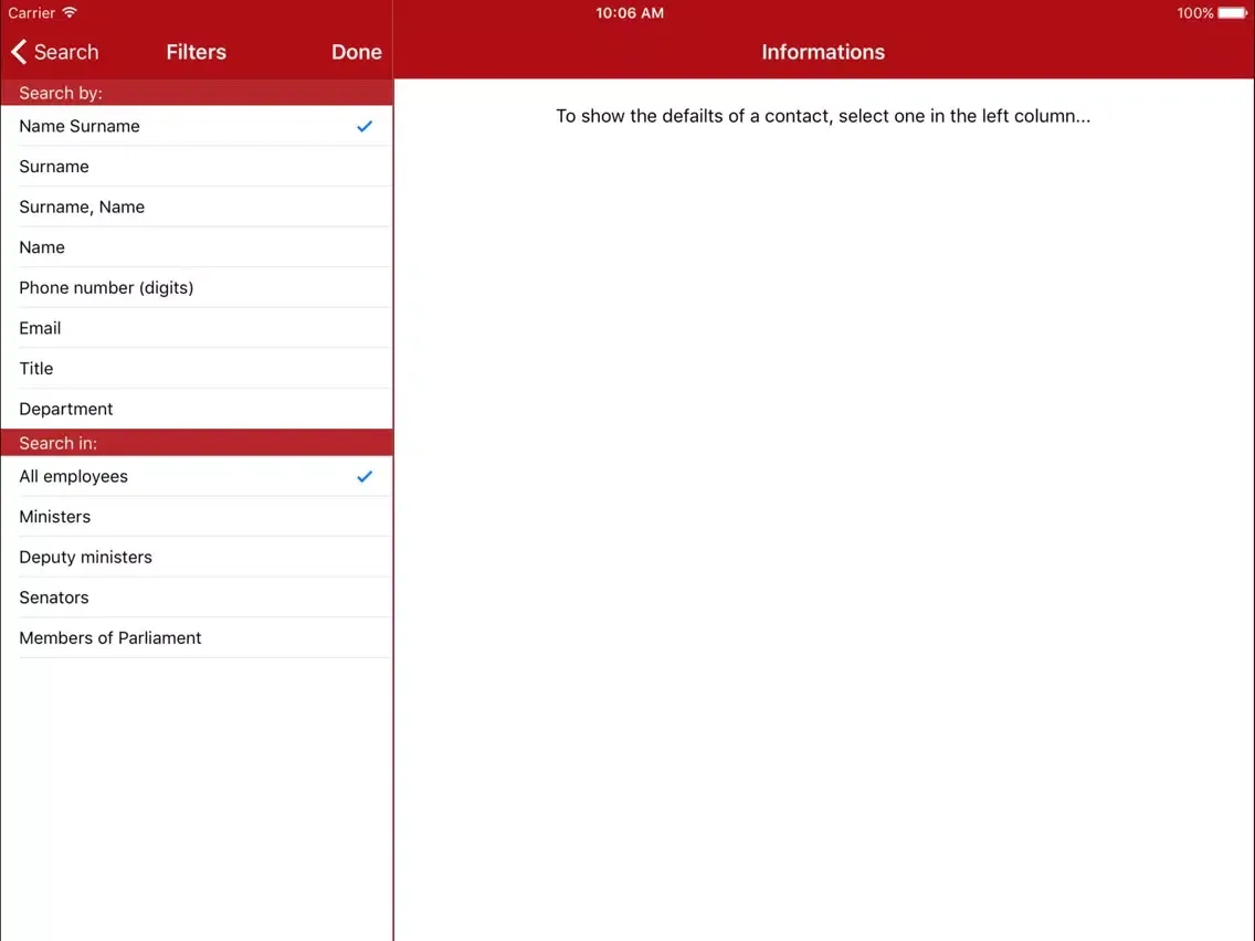 GEDS - Canada public servants iPad  স্ক্রিনশট