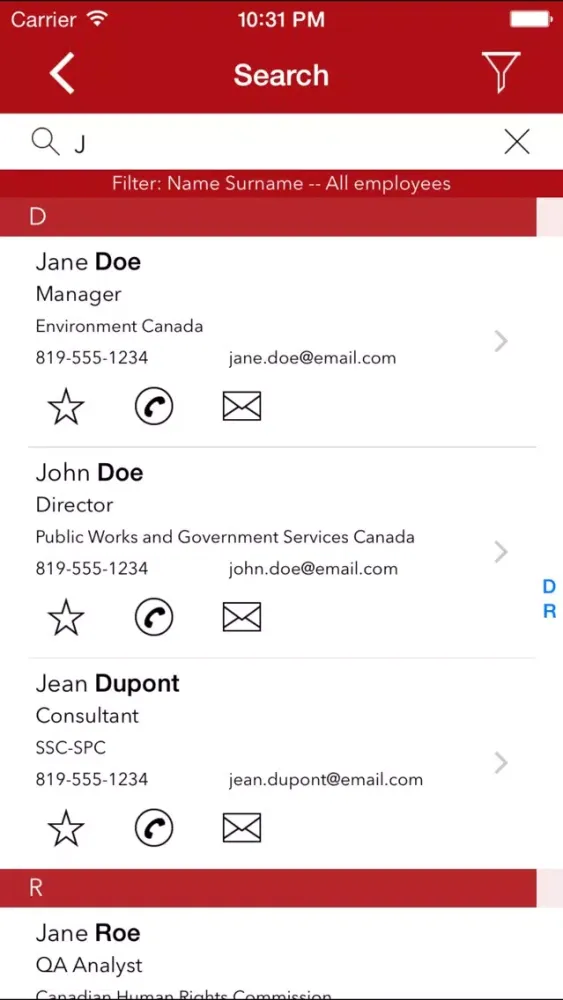 GEDS - Canada public servants স্ক্রিনশট