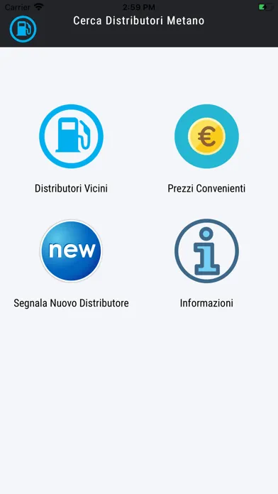 Ảnh chụp màn hình của Cerca Distributori Metano